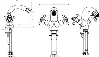 Смеситель для биде Boheme Camelia хром 276-Camelia